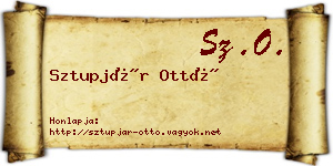 Sztupjár Ottó névjegykártya