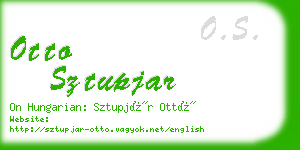 otto sztupjar business card